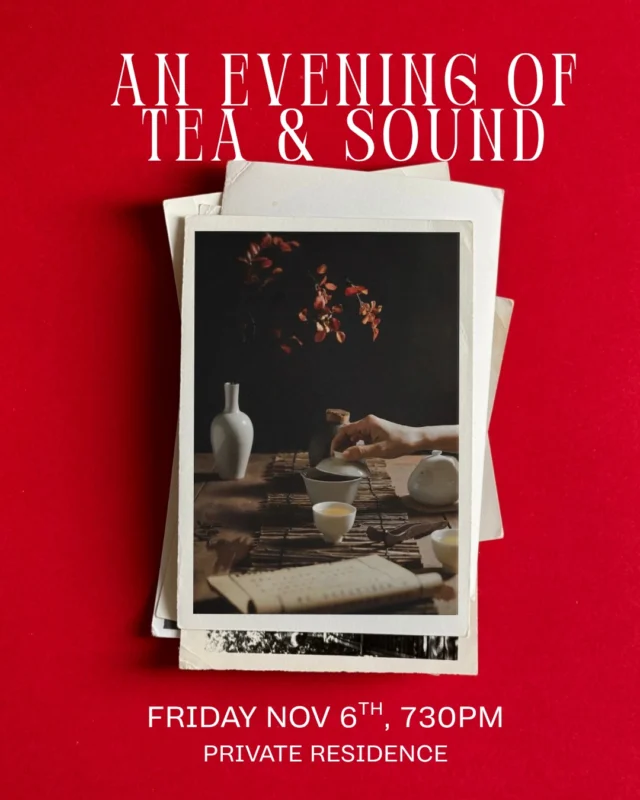 An Evening of Tea & Sound🕊️

Hey friends!

Im excited to announce my latest collab with Jade Li-integrating Tea & Sound ( live music)☺️

I’ll be serving one of my favorites from my tea selection perfect for this Fall season to support grounding and releasing as we enter Metal season- a season for letting go🍂

The musical accompaniment to the tea ceremony will draw inspiration from Classical Chinese ink painting. The sound of the pipa will become the brush and ink—shifting between rich and delicate strokes, washes of sound, and untouched space—with the guests at the center of the composition.

YOUR HOSTS:

Jade Li began learning the pipa when she was young, and music has remained a quiet part of her life ever since. After many years away from playing, she recently found her way back to the instrument and to the familiar melodies she grew up with. What started as simply picking up the pipa again has become a chance to reconnect with an old love and an old friend. For this occasion, Jade will be sharing a selection of pieces from her repertoire, enjoying the opportunity to make music again and to share an instrument that has been a companion through different chapters of her life.

Jenny Ahn is a licensed acupuncturist, tea enthusiast, and passionate advocate for movement and dance as pathways to healing. Her background is deeply rooted in the Yogic lineages and mind–body–based practices, including Yoga, mindfulness, meditation, craniosacral therapy, East Asian ancestral medicine, and somatic therapies. She brings a grounded, integrative approach to her work, weaving together traditional healing systems and embodied practices to support holistic well-being.

We look forward to serving you🙏🏼🤍

Link in Bio to RSVP
Private Residence in Long Beach
Spots are limited