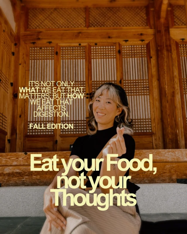 Eat your Food, not your Thoughts✨

It’s not only WHAT we eat that matters, but HOW we eat that affect’s digestion✨

A TCM & Ayurvedic Perspective….Fall Edition🕊️🌾🍂